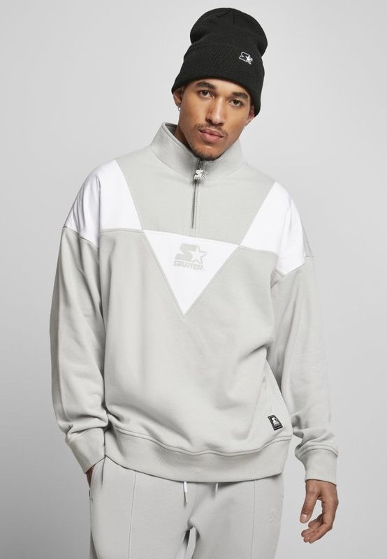 Sweatshirt med kort dragkedja i kragen