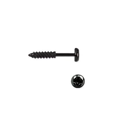 Black Screw Earring