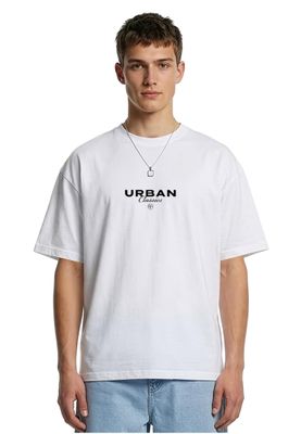 T-shirt för herr med logotyp bröst logotyp – vit