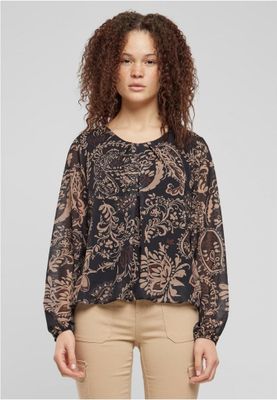 Chiffon blouse with Ornament print