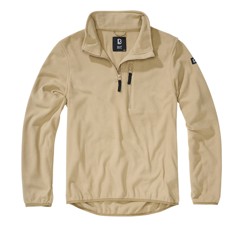 Brandit Fleece Troyer fleecetröja herr – kamelbrun