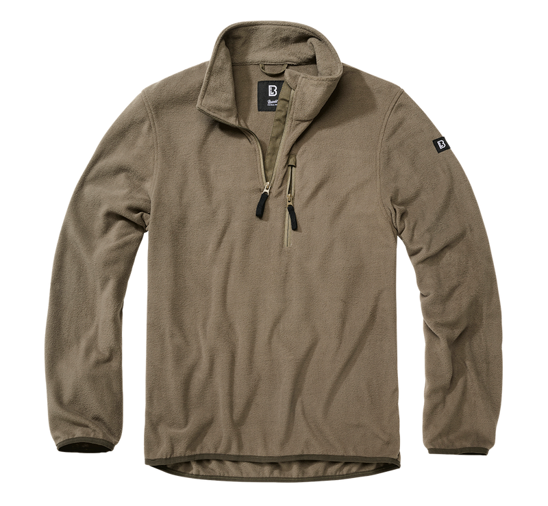 Brandit Fleece Troyer fleecetröja herr – olivgrön