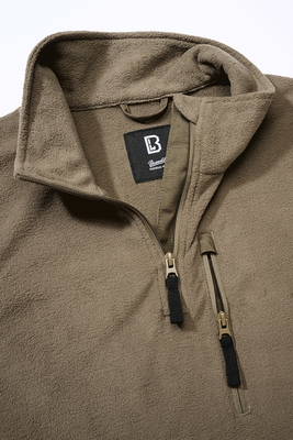 Brandit Fleece Troyer fleecetröja herr – olivgrön
