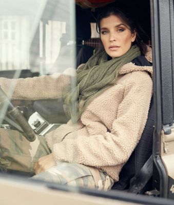 Teddy Fleece zip jacket camel - Ladies