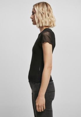 Short-sleeved mesh top