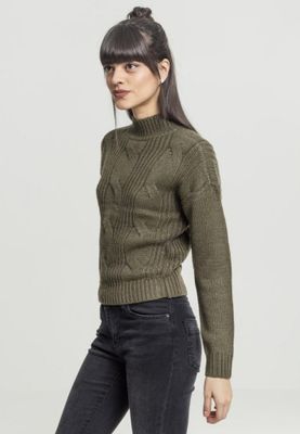 Sweater with braid pattern lady