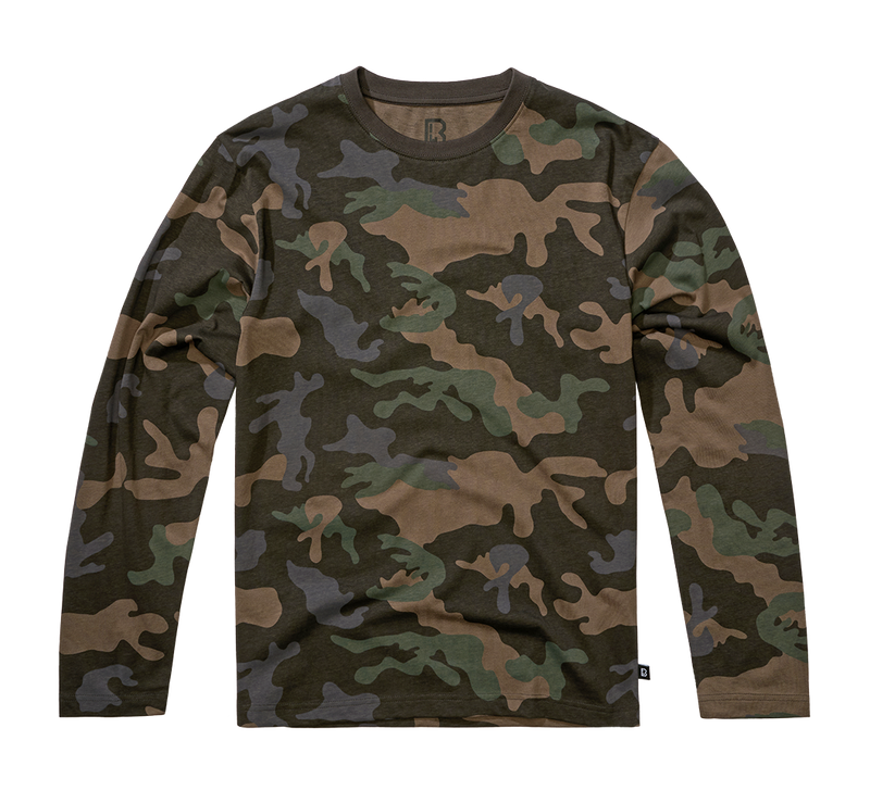 Premium Longsleeve långärmad T-shirt herr – mörkcamo, Brandit – produktbild 1