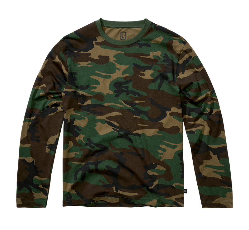 Premium Longsleeve långärmad T-shirt herr – woodland, Brandit – produktbild 1