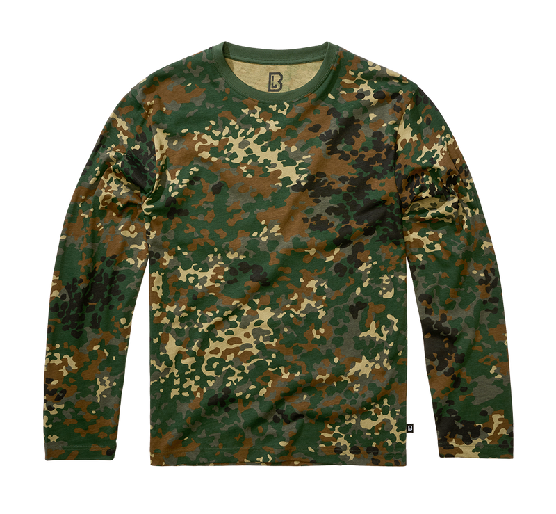 Premium Longsleeve långärmad T-shirt herr – flecktarn, Brandit – produktbild 1