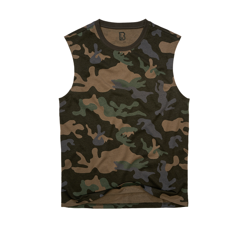 Ärmlös T-shirt herr – mörkcamo, Brandit – produktbild 1