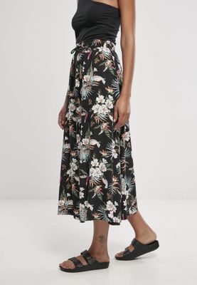 Long skirt in viscose fabric flower