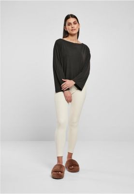 Ladies Short Modal Bateau Necklinie Longsleeve