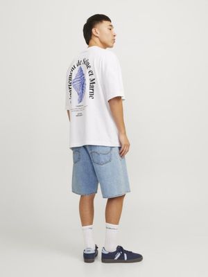 Light blue denim shorts loose fit men