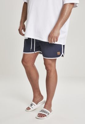 Retro swim shorts navy/white