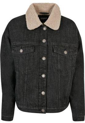 Ladies Oversized Sherpa Denim Jacket