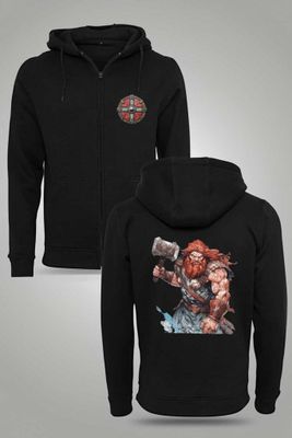 Thor painting - zipped hoodie