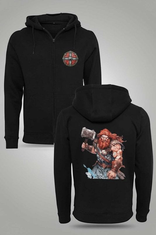 Thor painting - zipped hoodie