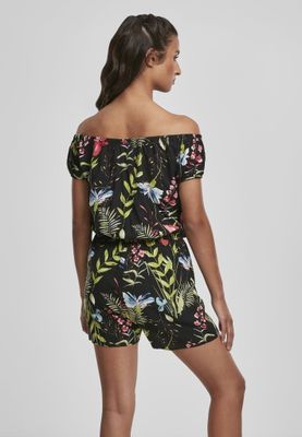Short jumpsuit with pattern ladies