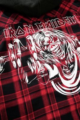 Iron Maiden rutig sweathoodie Eddie