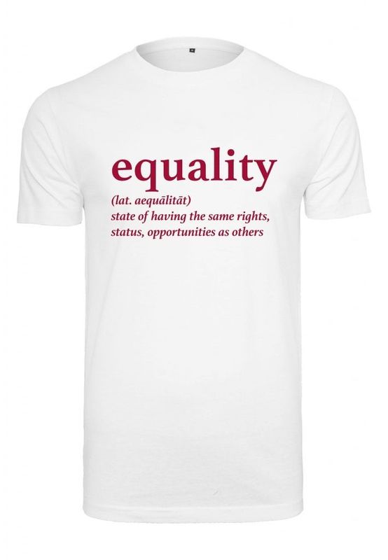 White t-shirt equality lady