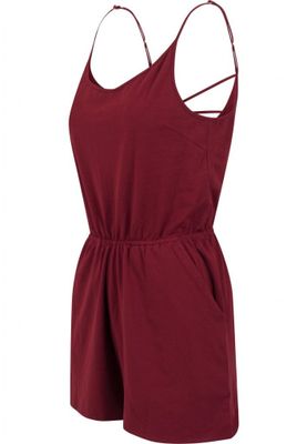 Jumpsuit with narrow shoulder straps