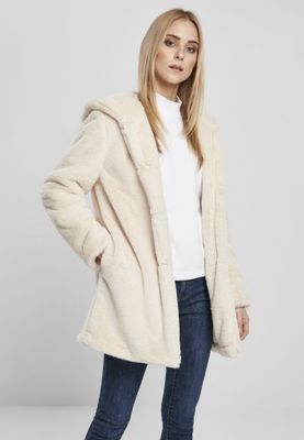 Fluffy teddy coat with hood