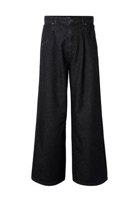 Jeans Pleated Jeans för herr – svart tvättad