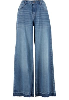 Byxor för dam regular – mid deep blue washed