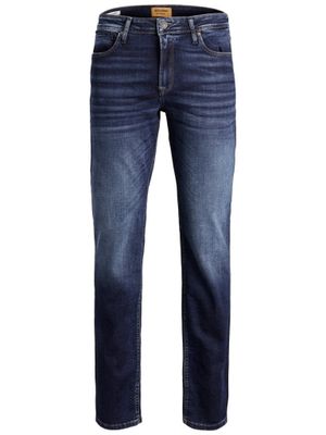 Mørkeblå vaskede jeans herre regular fit