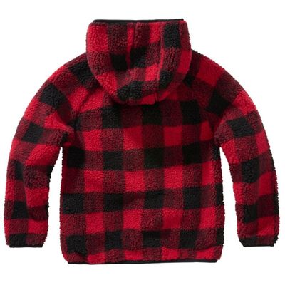 Teddy jacket checkered black/red - Child
