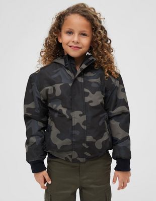 Windbreaker with fleece lining darkcamo - Child