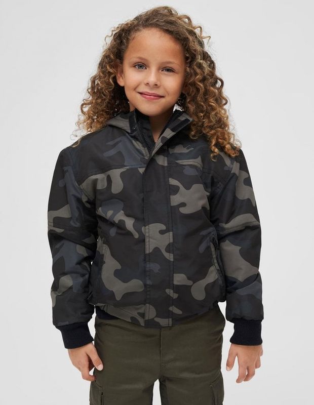 Windbreaker with fleece lining darkcamo - Child