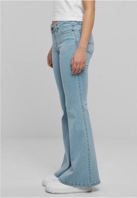Women's flared jeans with a low waist