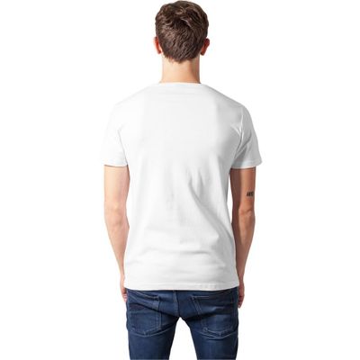 T-shirt med läder ficka