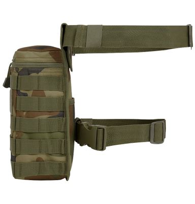 Leg bag with MOLLE system camo