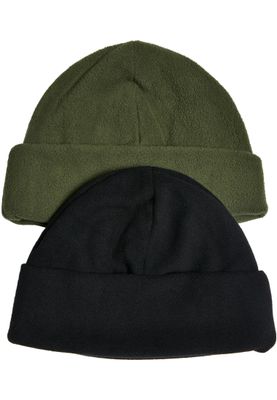 Fleece Beanie 2-Pack - Tiniolive/Black One Size