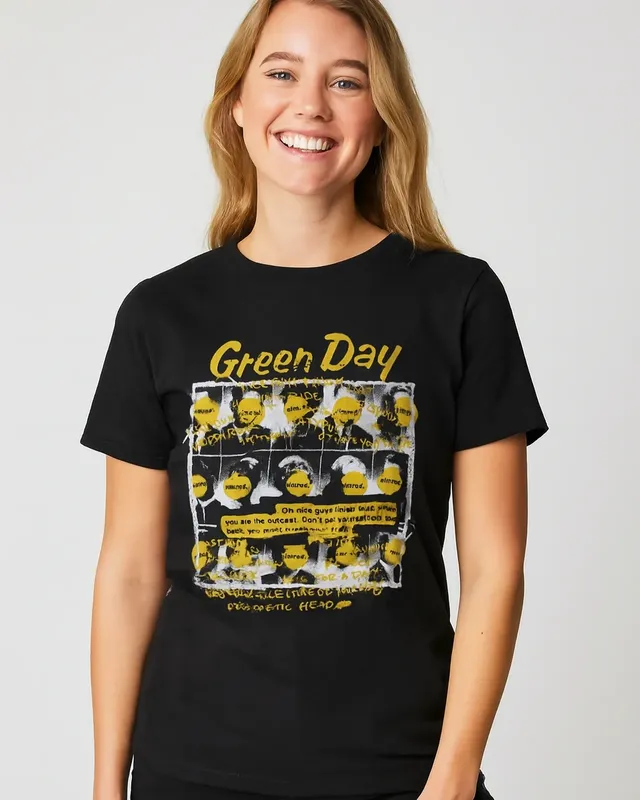 Green Day Nimrod Grid T-shirt dam i svart
