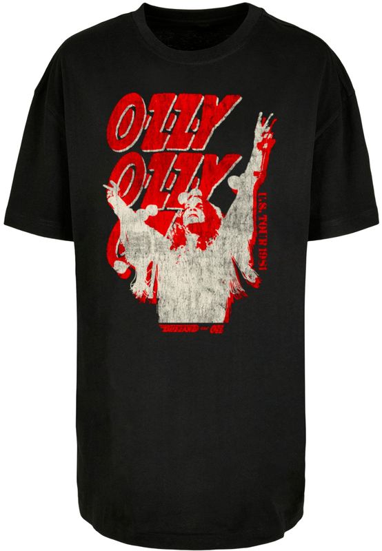T-shirt med ozzy Osbourne tryck oversize – svart
