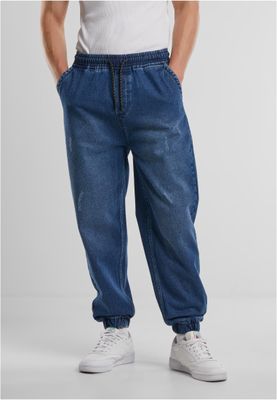 Slim Fit Jogg-jeans för män med dragskoförslutning