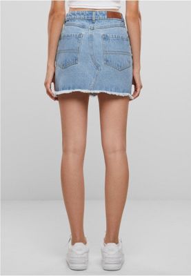 Short denim skirt