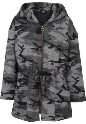 Camouflage oversize parka dam