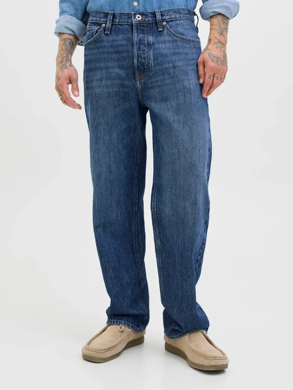 Mörkblå jeans i loose fit - EDDIE
