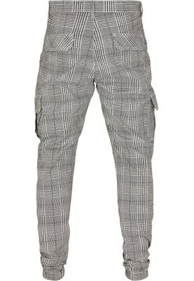 Checkered trousers with side pockets, men