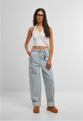 Byxor med dEF Straight oversize – ice blue