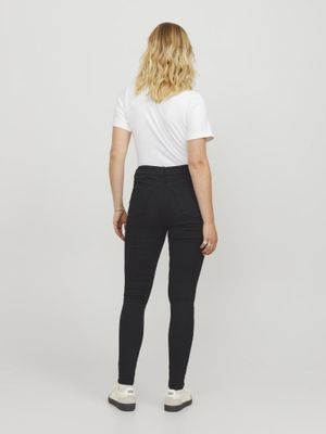 Black skinny fit jeans with high waist