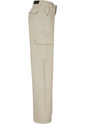 Ladies High Waist Straight Denim Cargo Pants