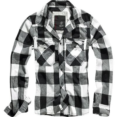 Sort/hvid ternet flannel skjorte