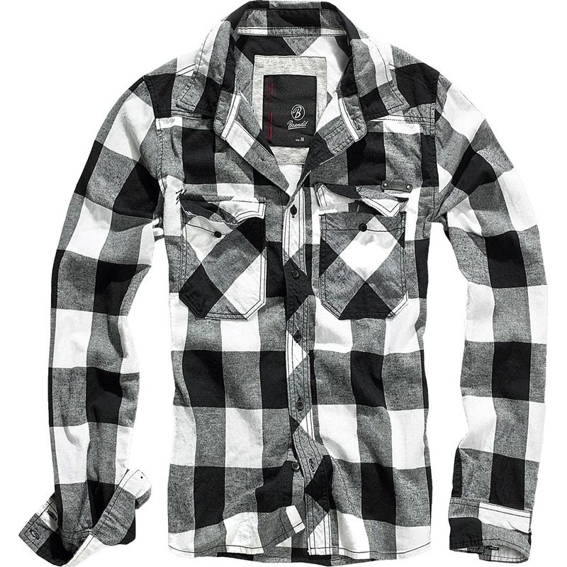 Sort/hvid ternet flannel skjorte