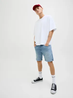Blå jeansshorts i klassisk regular fit