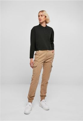 Ladies Short Oversized Polo Longsleeve